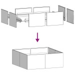 vidaXL Jardinieră 100x100x40 cm oțel galvanizat vidaXL Jardinieră 100x100x40 cm oțel galvanizat