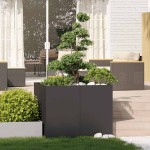 vidaXL Jardinieră Negru 100x100x80 cm Oțel vidaXL Jardinieră Negru 100x100x80 cm Oțel