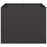 vidaXL Jardinieră Negru 100x100x80 cm Oțel vidaXL Jardinieră Negru 100x100x80 cm Oțel