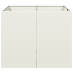 vidaXL Jardinieră alb 100x100x80 cm oțel vidaXL Jardinieră alb 100x100x80 cm oțel