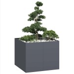 vidaXL Jardinieră Antracit 100x100x80 cm Oțel vidaXL Jardinieră Antracit 100x100x80 cm Oțel