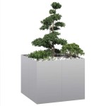 vidaXL Jardinieră 100x100x80 cm oțel galvanizat vidaXL Jardinieră 100x100x80 cm oțel galvanizat
