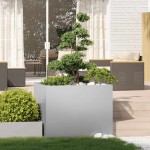 vidaXL Jardinieră 100x100x80 cm oțel galvanizat vidaXL Jardinieră 100x100x80 cm oțel galvanizat