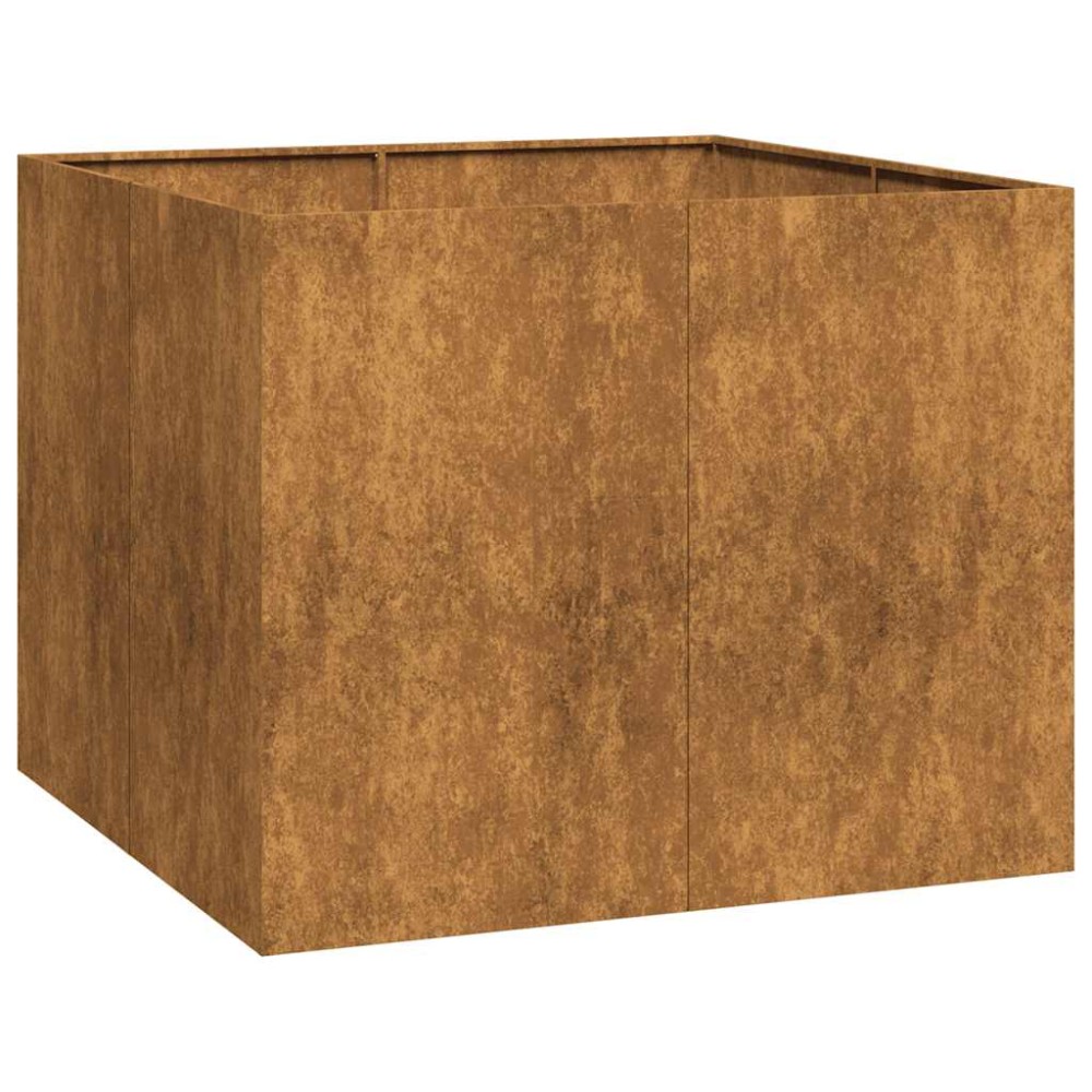 vidaXL Jardinieră Rusty 100x100x80 cm Oțel pentru intemperii