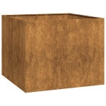 vidaXL Jardinieră Rusty 100x100x80 cm Oțel pentru intemperii vidaXL Jardinieră Rusty 100x100x80 cm Oțel pentru intemperii