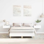 vidaXL Cadru de pat fără saltea, alb, 120x200 cm, lemn prelucrat vidaXL Cadru de pat fără saltea, alb, 120x200 cm, lemn prelucrat