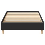 vidaXL Cadru de pat fără saltea, negru, 100x200 cm, lemn prelucrat