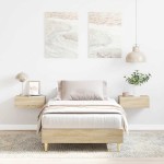 vidaXL Cadru de pat fără saltea Stejar Sonoma 100x200cm Lemn prelucrat vidaXL Cadru de pat fără saltea Stejar Sonoma 100x200cm Lemn prelucrat