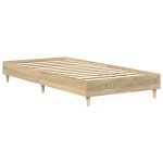 vidaXL Cadru de pat fără saltea Stejar Sonoma 100x200cm Lemn prelucrat vidaXL Cadru de pat fără saltea Stejar Sonoma 100x200cm Lemn prelucrat
