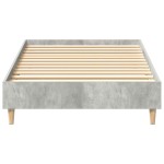 vidaXL Cadru de pat fără saltea Gri beton 100x200 cm Lemn prelucrat