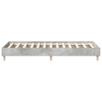 vidaXL Cadru de pat fără saltea Gri beton 100x200 cm Lemn prelucrat