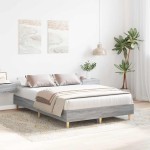 vidaXL Cadru de pat fără saltea Gri Sonoma 140x190 cm lemn prelucrat