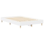 vidaXL Cadru de pat fără saltea, alb, 135x190 cm, lemn prelucrat vidaXL Cadru de pat fără saltea, alb, 135x190 cm, lemn prelucrat
