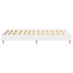 vidaXL Cadru de pat fără saltea, alb, 135x190 cm, lemn prelucrat vidaXL Cadru de pat fără saltea, alb, 135x190 cm, lemn prelucrat