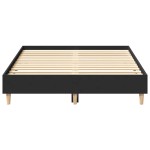 vidaXL Cadru de pat fără saltea, negru, 135x190 cm, lemn prelucrat