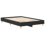 vidaXL Cadru de pat fără saltea, negru, 135x190 cm, lemn prelucrat