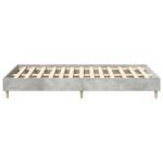 vidaXL Cadru de pat fără saltea Gri beton 135x190 cm Lemn prelucrat