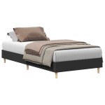 vidaXL Cadru de pat fără saltea, negru, 90x190 cm, lemn prelucrat vidaXL Cadru de pat fără saltea, negru, 90x190 cm, lemn prelucrat