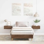 vidaXL Cadru de pat fără saltea Stejar maro 90x190 cm lemn prelucrat vidaXL Cadru de pat fără saltea Stejar maro 90x190 cm lemn prelucrat
