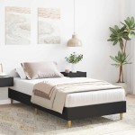 vidaXL Cadru de pat fără saltea, negru, 75x190 cm, lemn prelucrat vidaXL Cadru de pat fără saltea, negru, 75x190 cm, lemn prelucrat