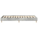vidaXL Cadru de pat fără saltea Gri beton 75x190 cm Lemn prelucrat