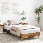 vidaXL Cadru de pat fără saltea Lemn vechi 75x190 cm Lemn prelucrat vidaXL Cadru de pat fără saltea Lemn vechi 75x190 cm Lemn prelucrat