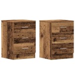 vidaXL Noptiere, 2 buc., lemn vechi, 38x35x55 cm, lemn prelucrat vidaXL Noptiere, 2 buc., lemn vechi, 38x35x55 cm, lemn prelucrat