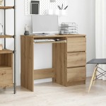 vidaXL Birou Artisan Stejar 90x45x76 cm lemn prelucrat vidaXL Birou Artisan Stejar 90x45x76 cm lemn prelucrat