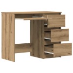 vidaXL Birou Artisan Stejar 90x45x76 cm lemn prelucrat vidaXL Birou Artisan Stejar 90x45x76 cm lemn prelucrat