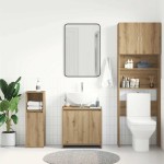 vidaXL Dulap chiuvetă baie, stejar artizanal 65x33x60cm lemn prelucrat