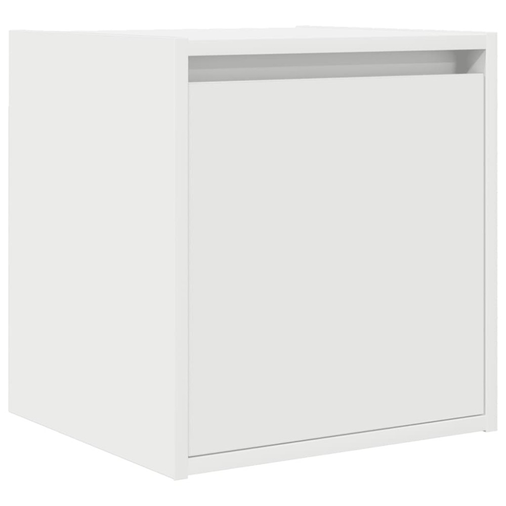 vidaXL Noptiera montata pe perete alb 38x34x40 cm
