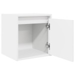 vidaXL Noptiera montata pe perete alb 38x34x40 cm