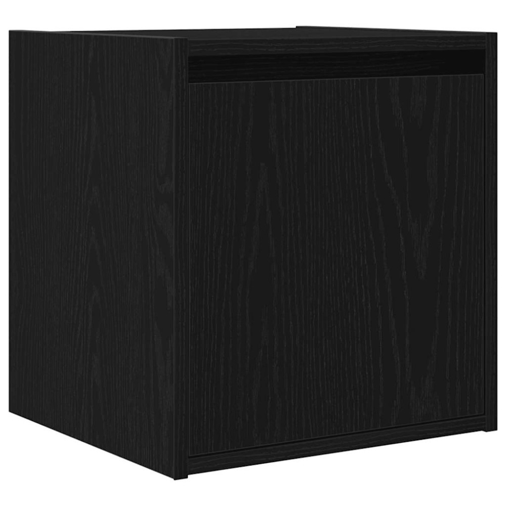 vidaXL Noptiera montata pe perete Negru 38x34x40 cm