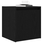 vidaXL Noptiera montata pe perete Negru 38x34x40 cm
