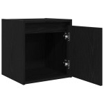vidaXL Noptiera montata pe perete Negru 38x34x40 cm