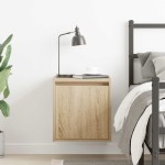 vidaXL Noptiera montata pe perete Stejar Sonoma 38x34x40 cm