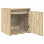 vidaXL Noptiera montata pe perete Stejar Sonoma 38x34x40 cm