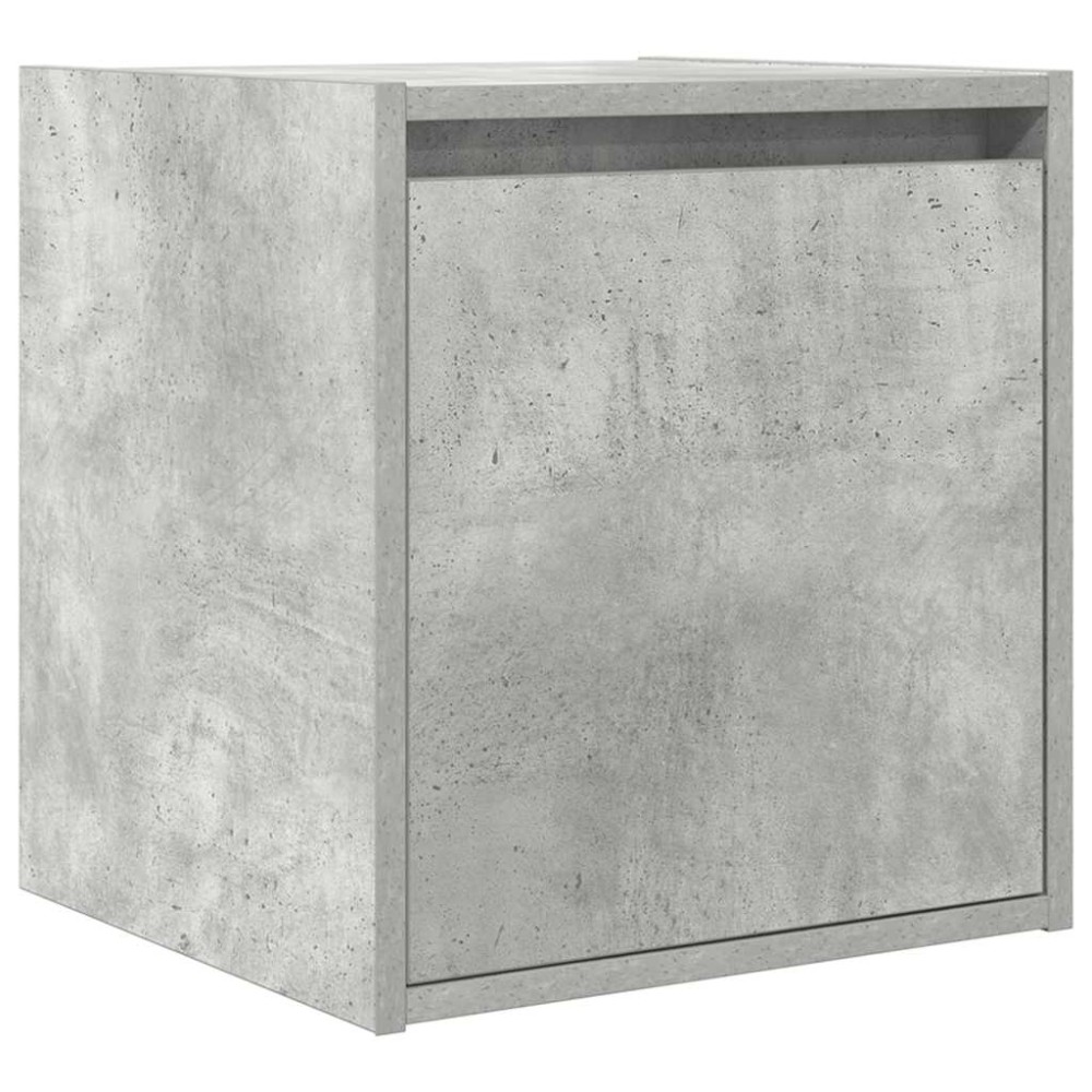 vidaXL Noptiera de perete gri beton 38x34x40 cm