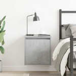 vidaXL Noptiera de perete gri beton 38x34x40 cm