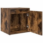 vidaXL Noptiera montata pe perete din stejar afumat 38x34x40 cm