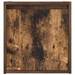 vidaXL Noptiera montata pe perete din stejar afumat 38x34x40 cm