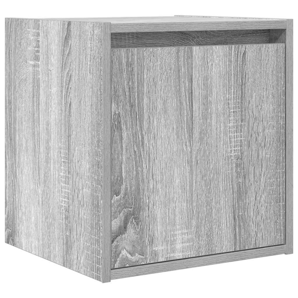 vidaXL Noptiera montata pe perete gri Sonoma 38x34x40 cm