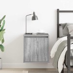 vidaXL Noptiera montata pe perete gri Sonoma 38x34x40 cm