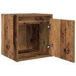 vidaXL Noptiera montata pe perete lemn vechi 38x34x40 cm