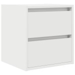 vidaXL Noptiera montata pe perete alb 38x34x40 cm