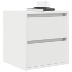 vidaXL Noptiera montata pe perete alb 38x34x40 cm