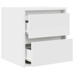 vidaXL Noptiera montata pe perete alb 38x34x40 cm