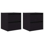 vidaXL Noptiere de perete 2 buc Stejar negru 38x34x40 cm