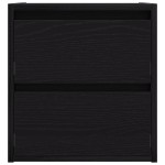 vidaXL Noptiere de perete 2 buc Stejar negru 38x34x40 cm