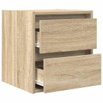 vidaXL Noptiera montata pe perete Stejar Sonoma 38x34x40 cm